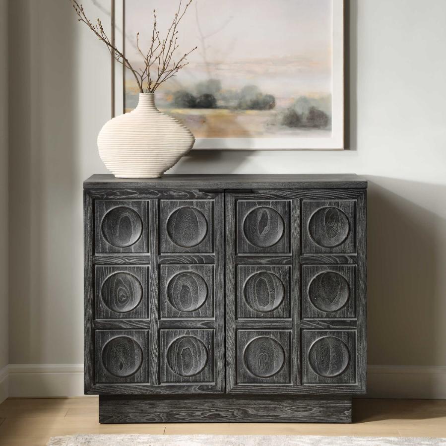 Shelby 2 Door Ebony Stained Cabinet by Uttermost