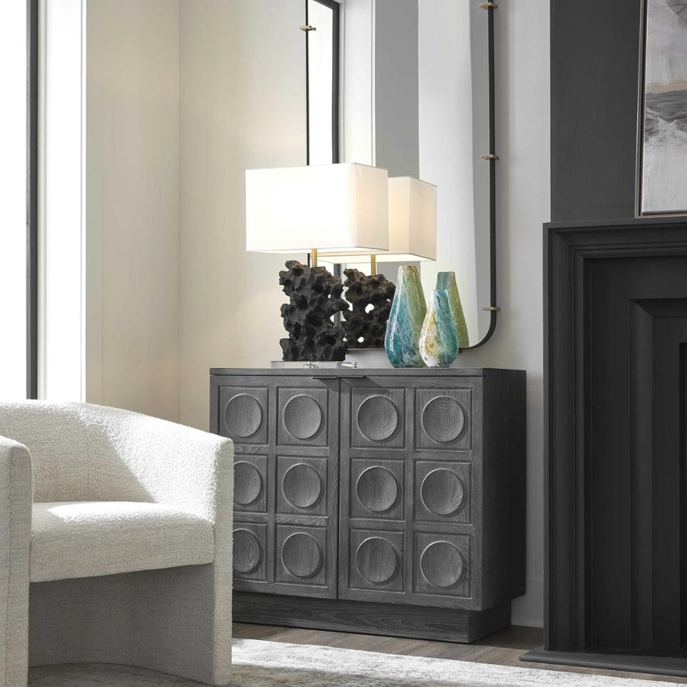Shelby 2 Door Ebony Stained Cabinet by Uttermost