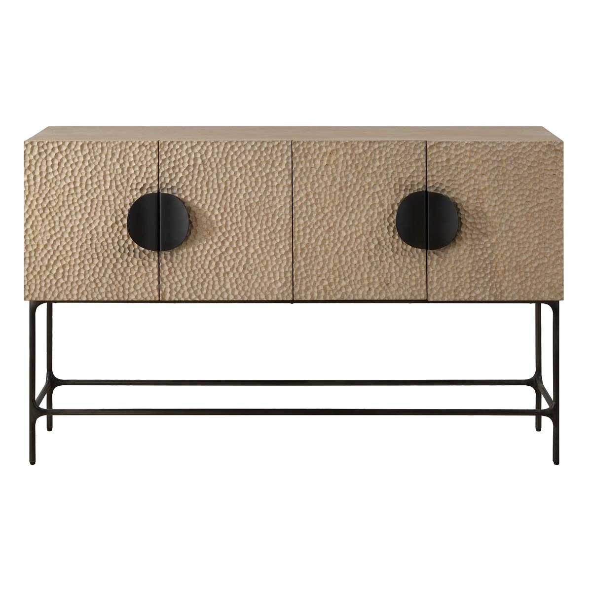 Lunar 4 Door Elm Wood Cabinet by Uttermost