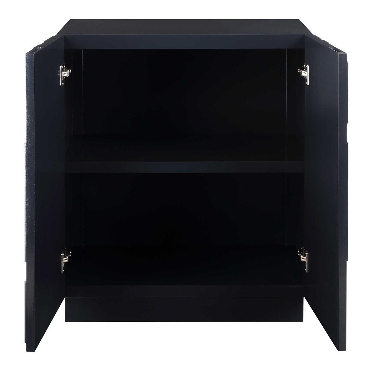 Valeria 2 Door Glossy Blue Cabinet by Uttermost