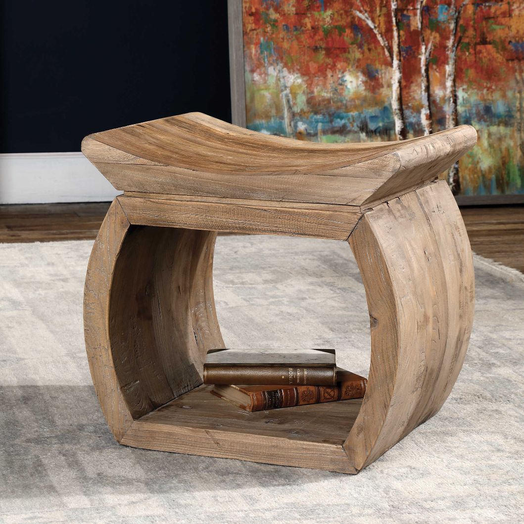 Connor Elm Accent Stool by Uttermost