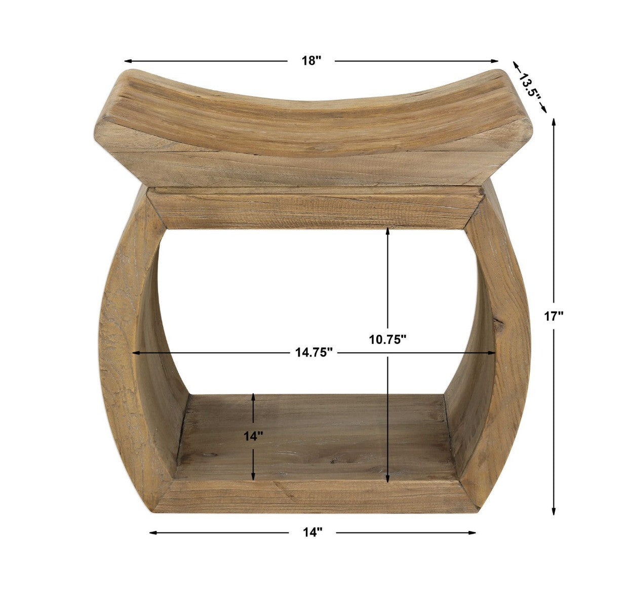 Connor Elm Accent Stool by Uttermost