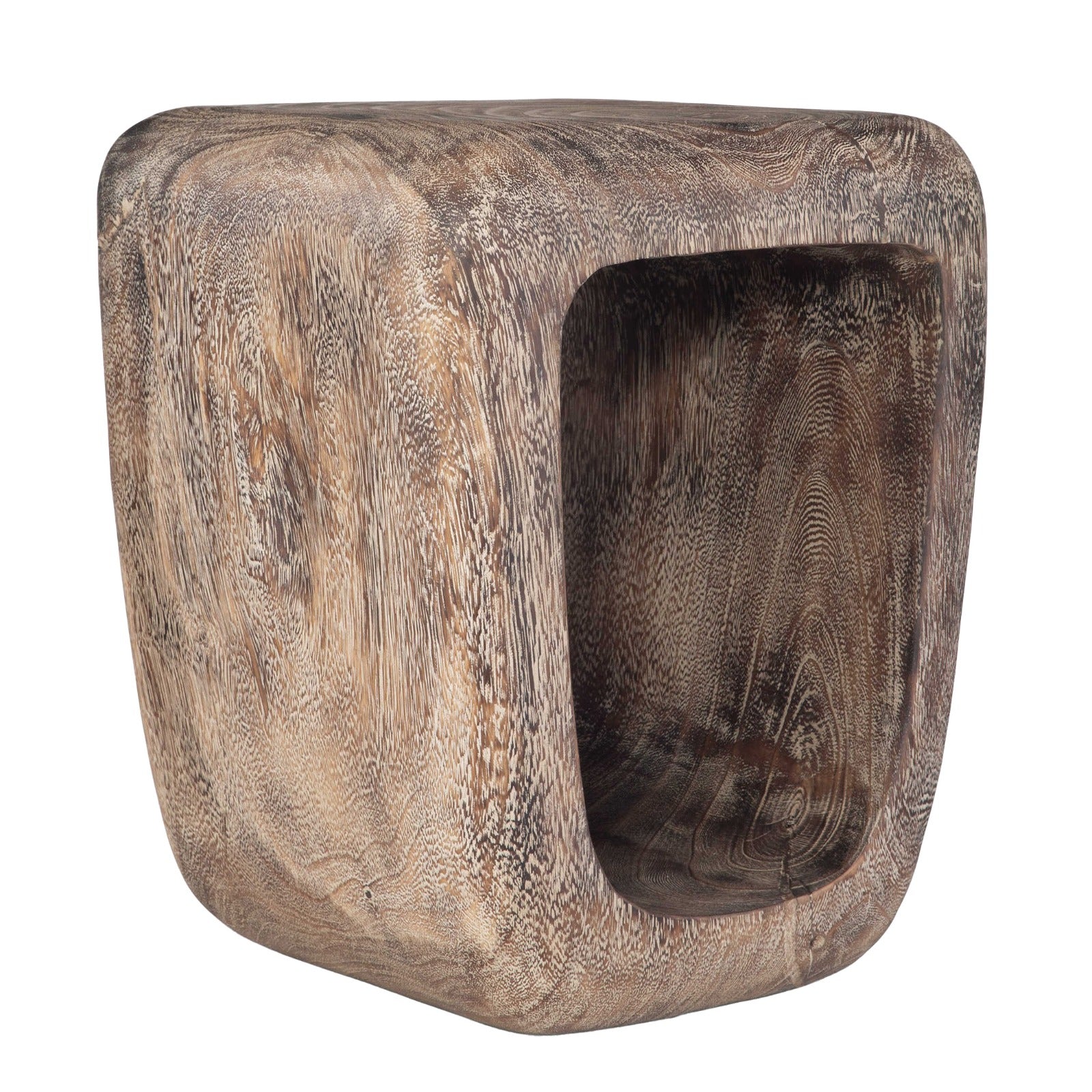 Loophole Side Table in Bleached Wash by Uttermost