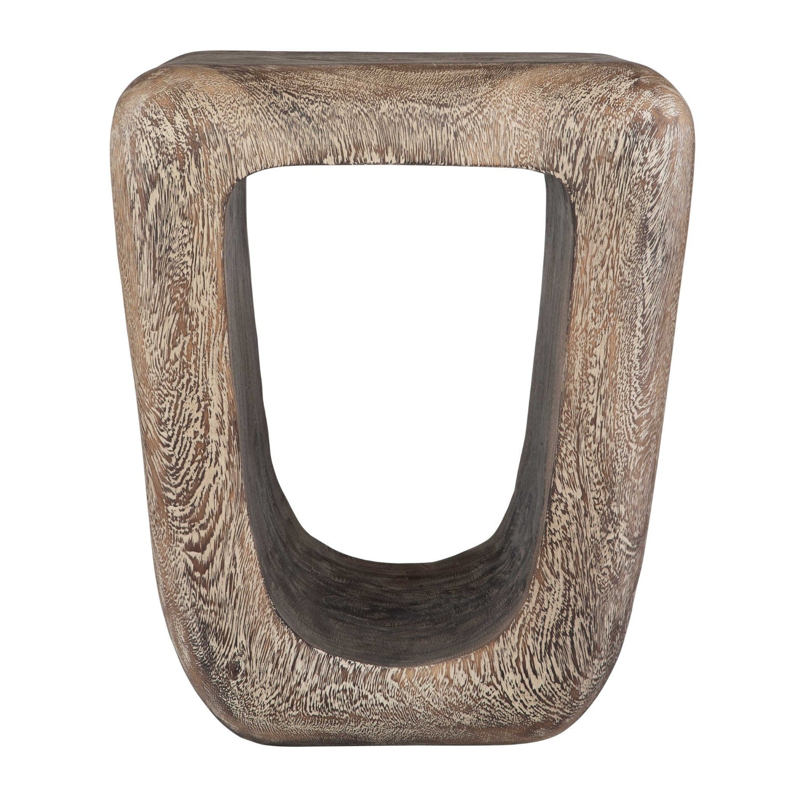 Loophole Side Table in Bleached Wash by Uttermost