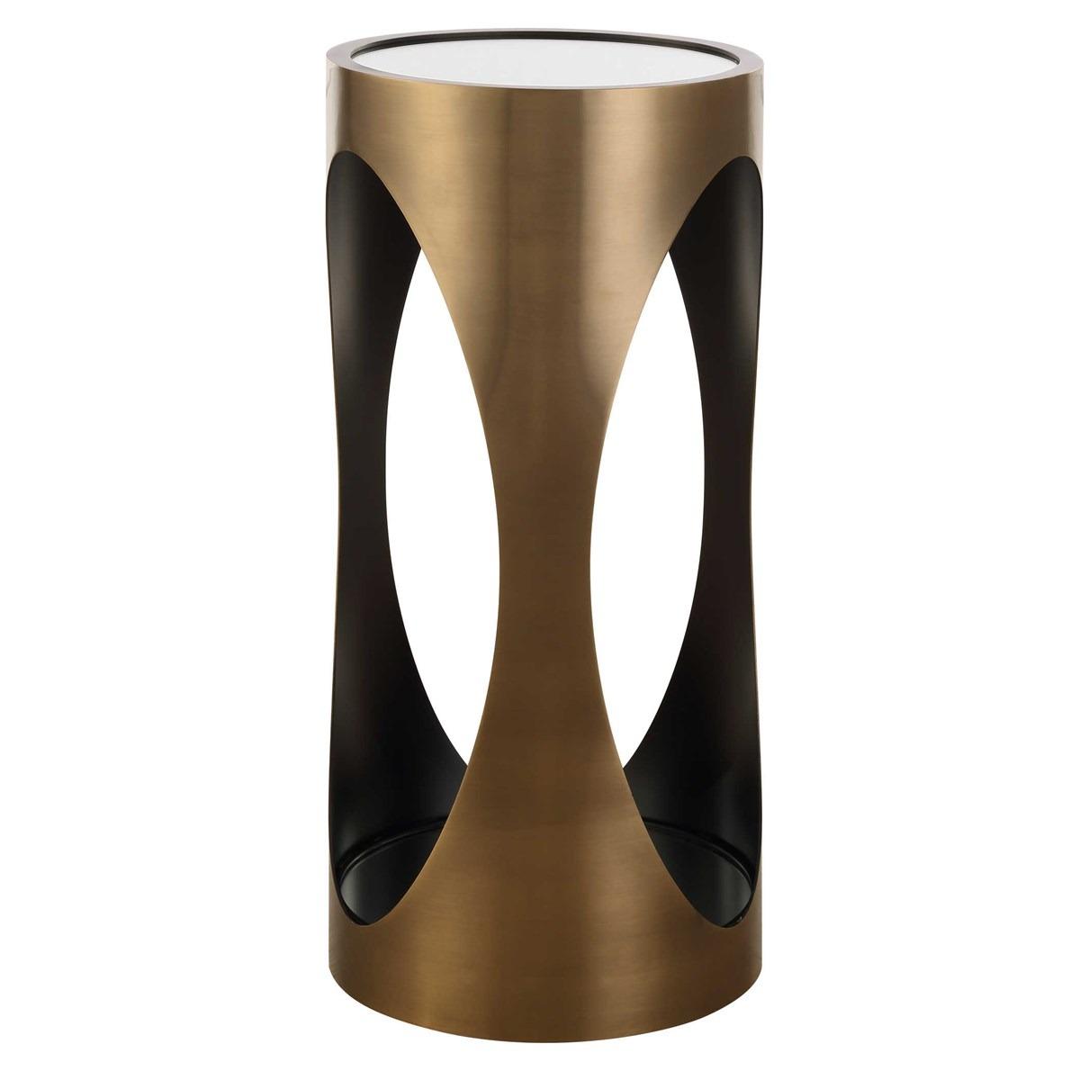 Achilles Brass Drink Table by Uttermost