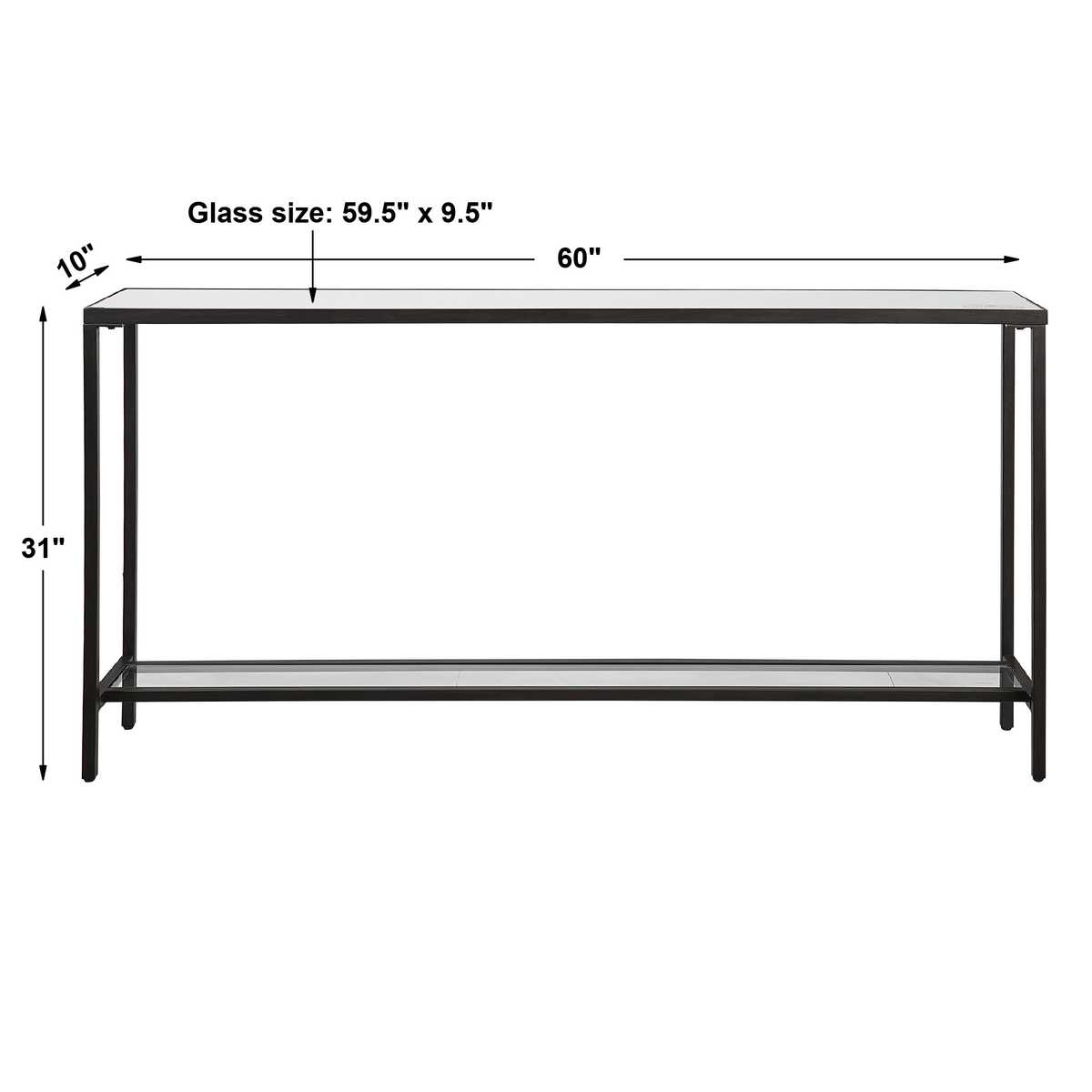 Hayley Black Console Table by Uttermost