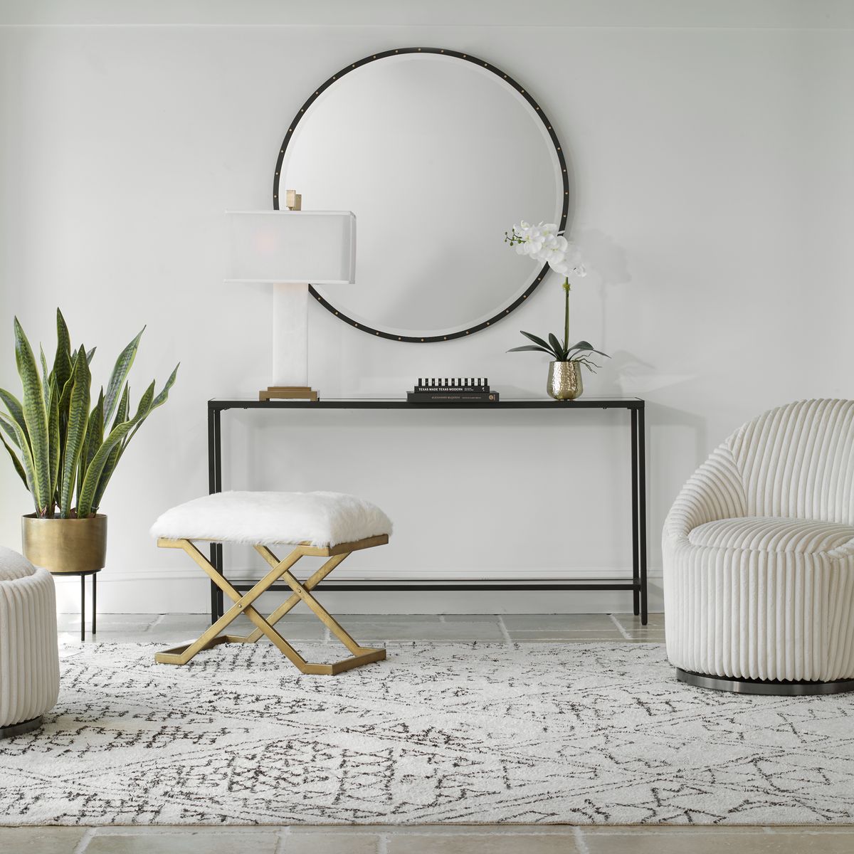 Hayley Black Console Table by Uttermost