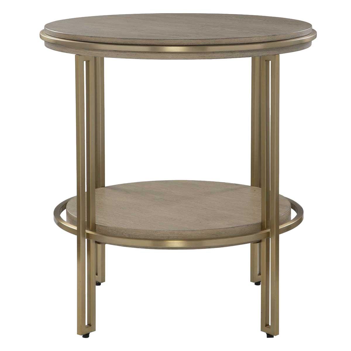Elise Round Brass Side Table by Uttermost