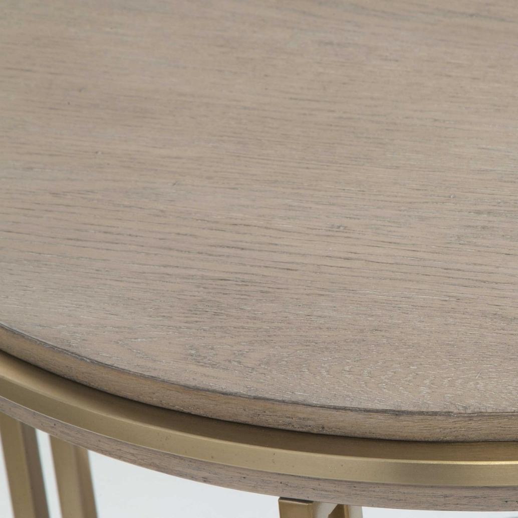 Elise Round Brass Side Table by Uttermost