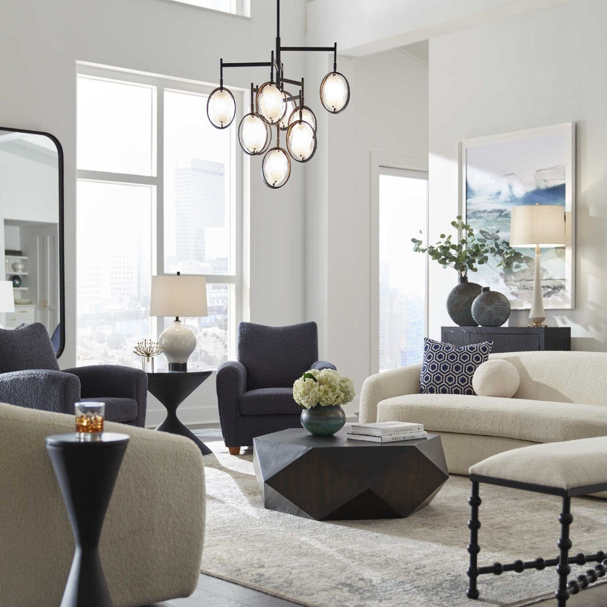 Volker Worn Black Coffee Table by Uttermost