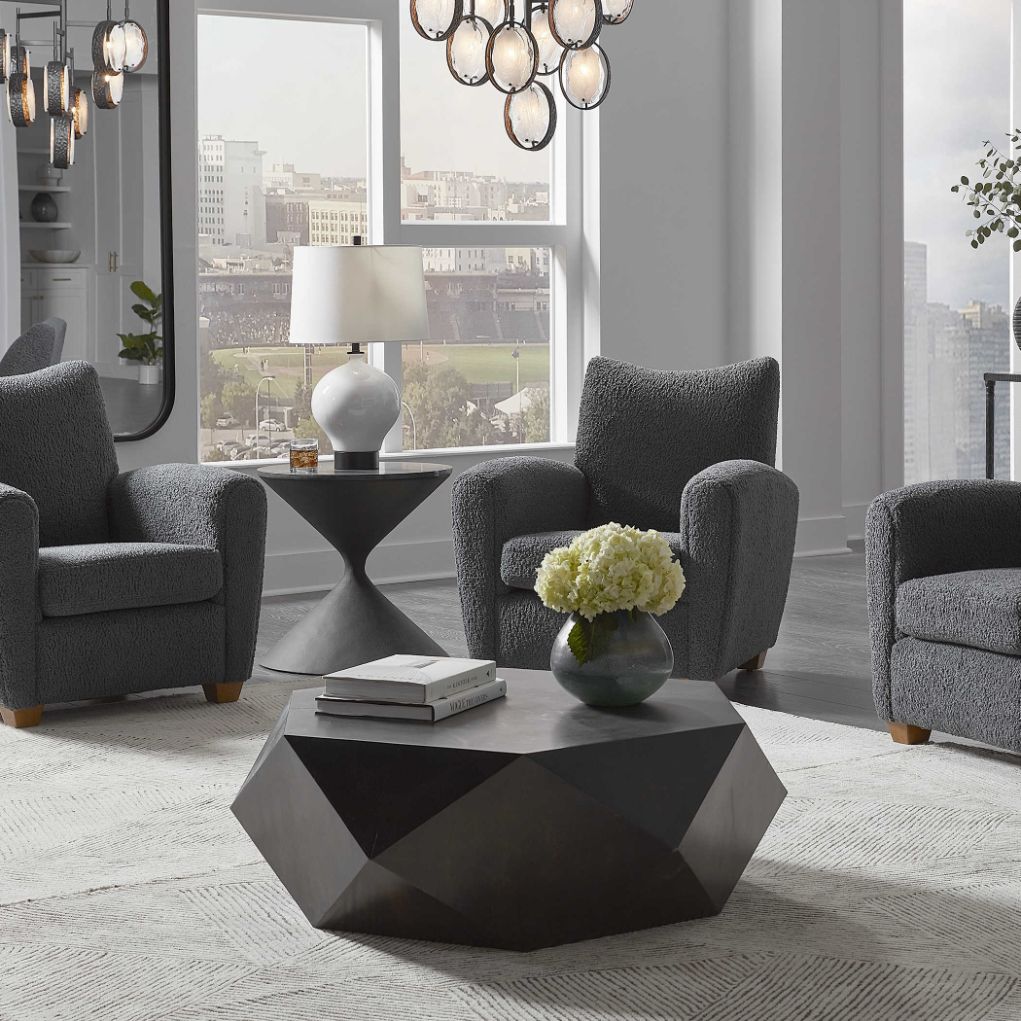 Volker Worn Black Coffee Table by Uttermost