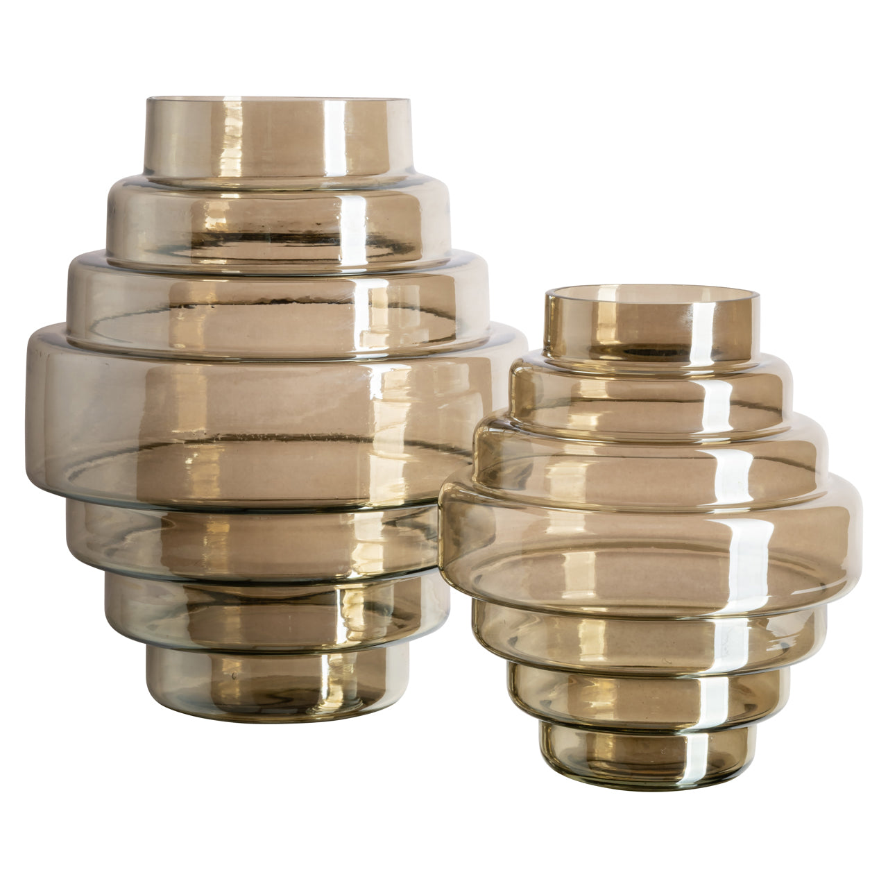 Liosa Smoked Glass Large Vase - Smoke by Richmond Interiors