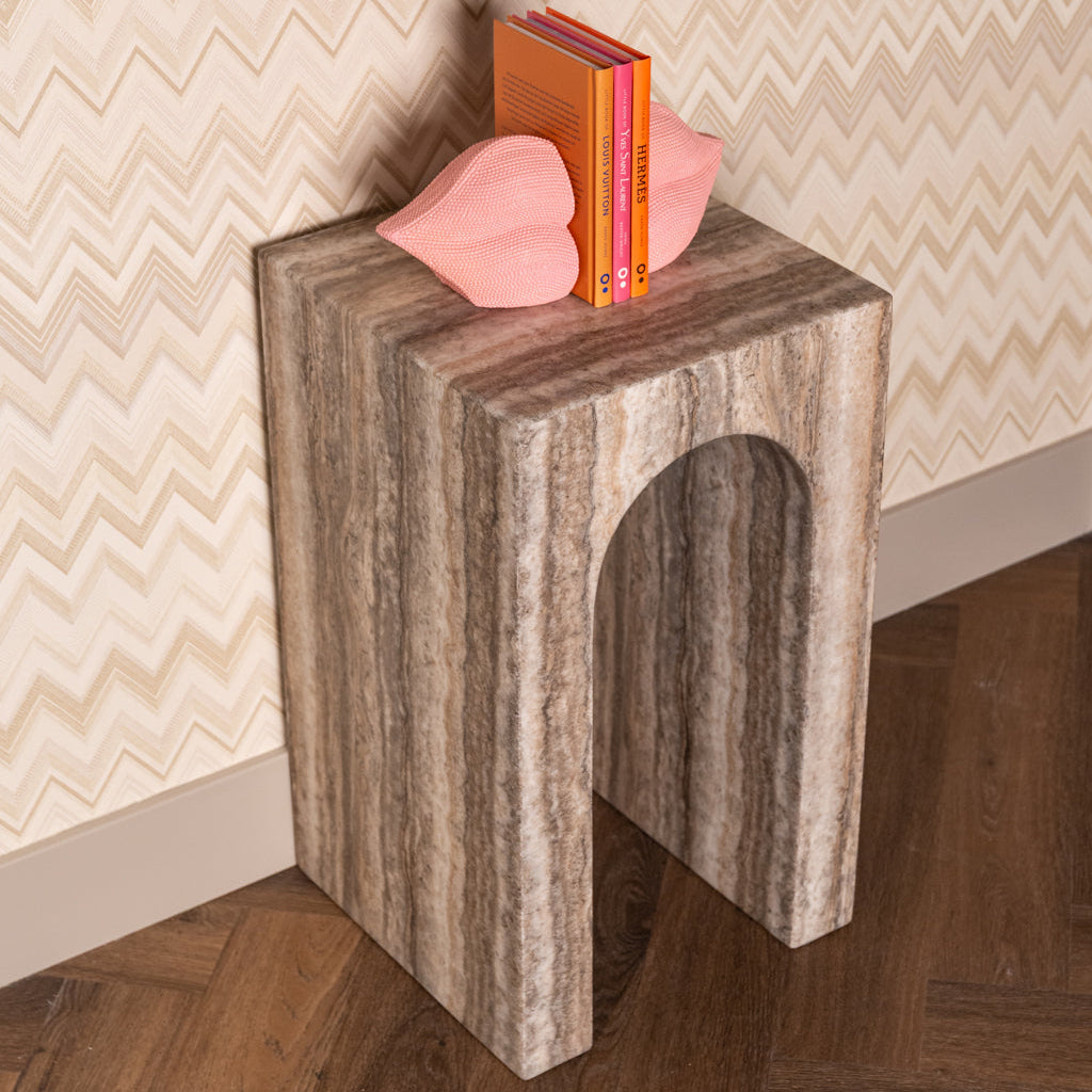 Dulce Grey Marble Side Table by Richmond Interiors