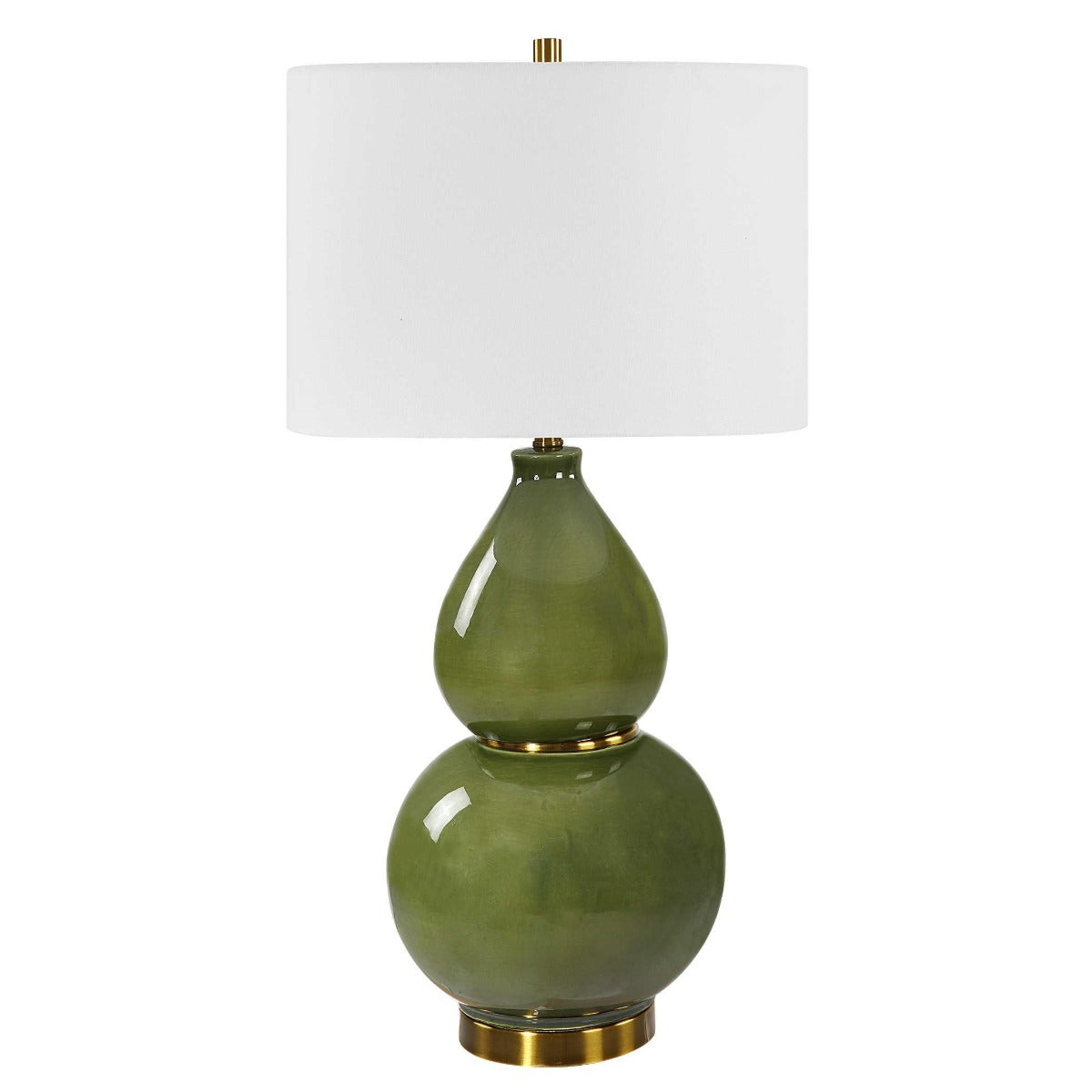 Gourd Table Lamp in Green by Uttermost