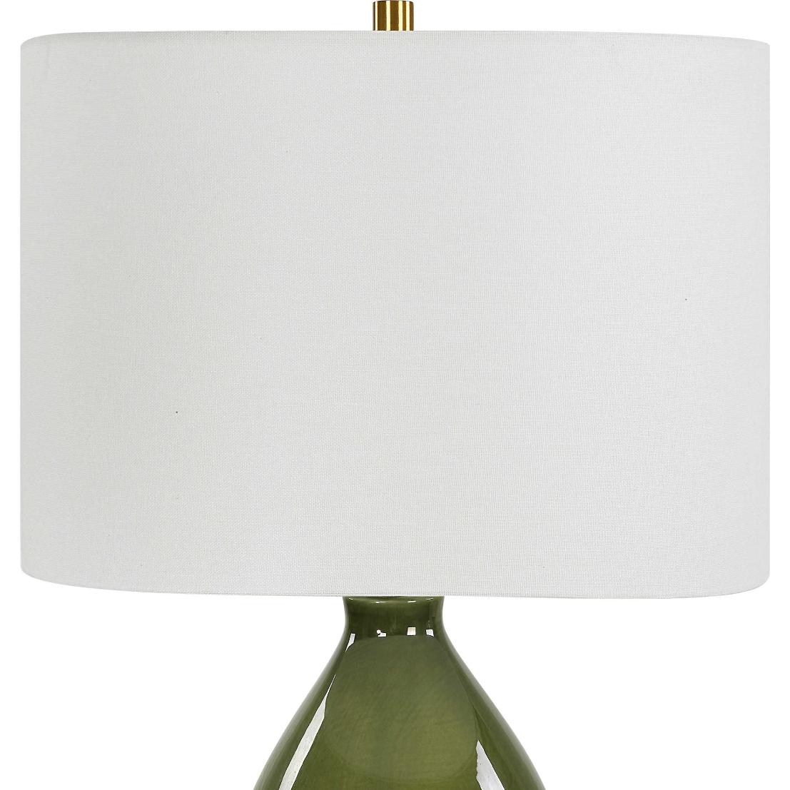 Gourd Table Lamp in Green by Uttermost