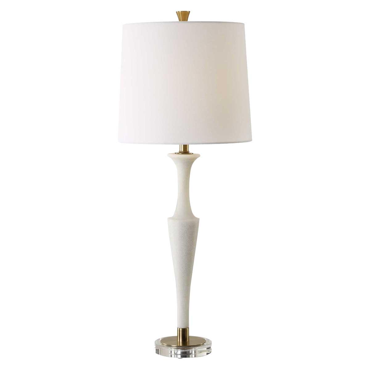 Colette White Stone Table Lamp by Uttermost