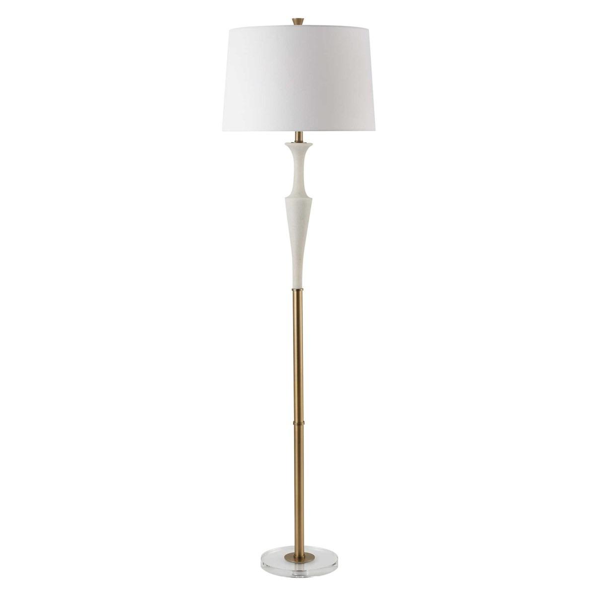 Colette White Stone Floor Lamp by Uttermost