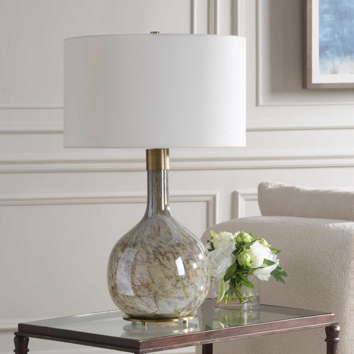 Rhine Brown Glass Table Lamp by Uttermost