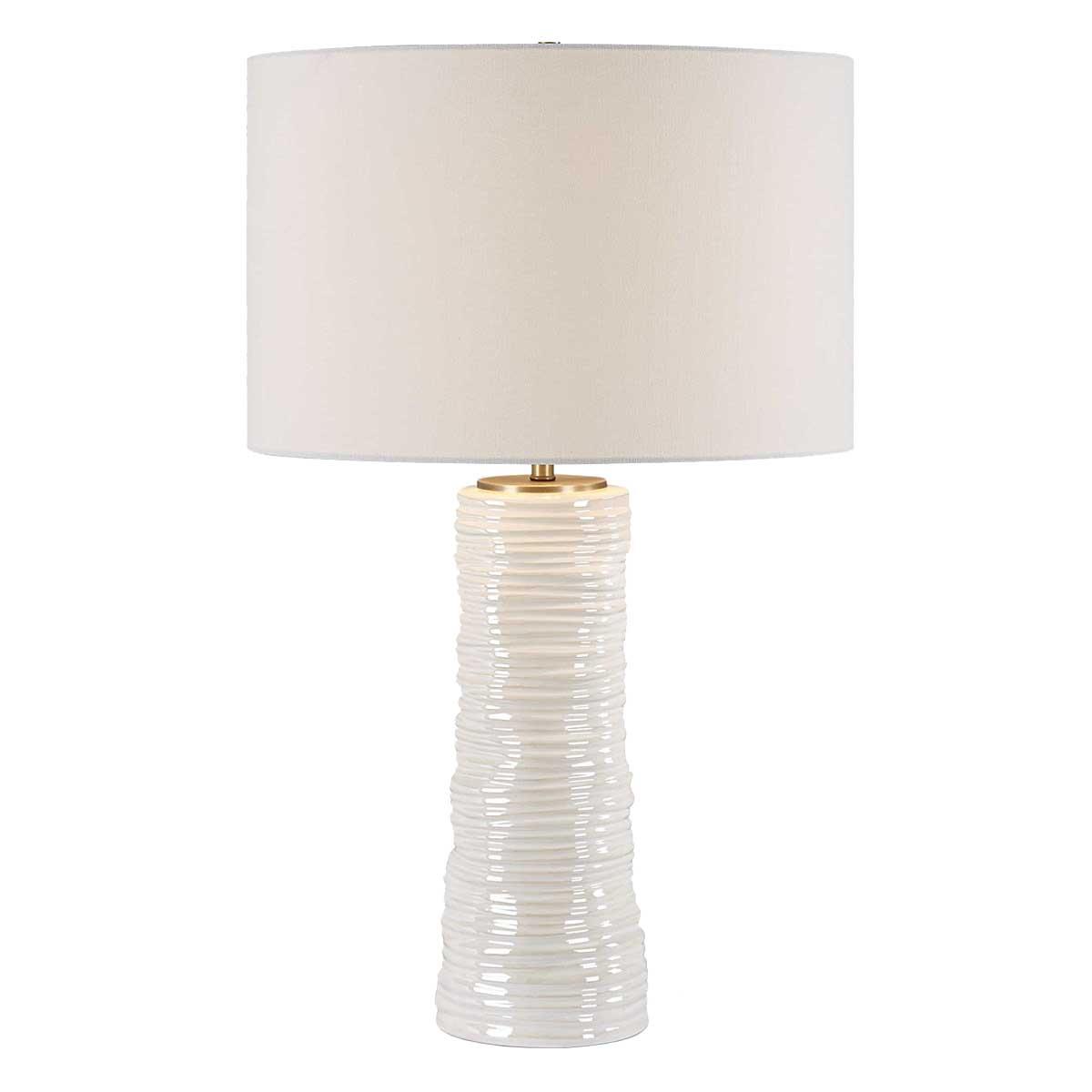 Pavlova Glossy White Table Lamp by Uttermost