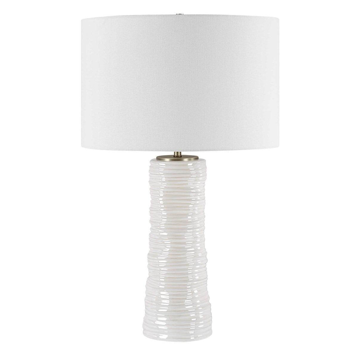 Pavlova Glossy White Table Lamp by Uttermost