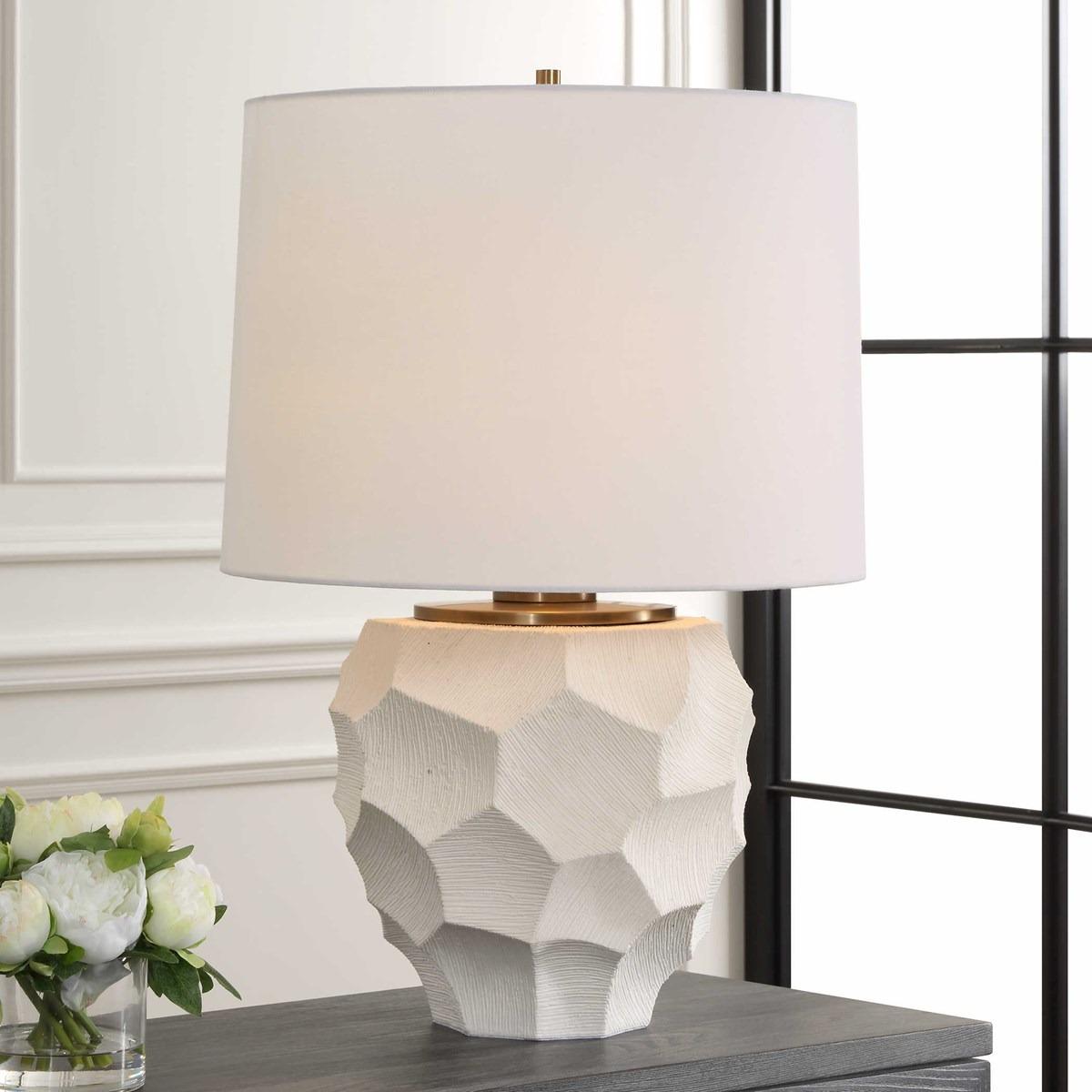 On Edge Chalk White Table Lamp by Uttermost