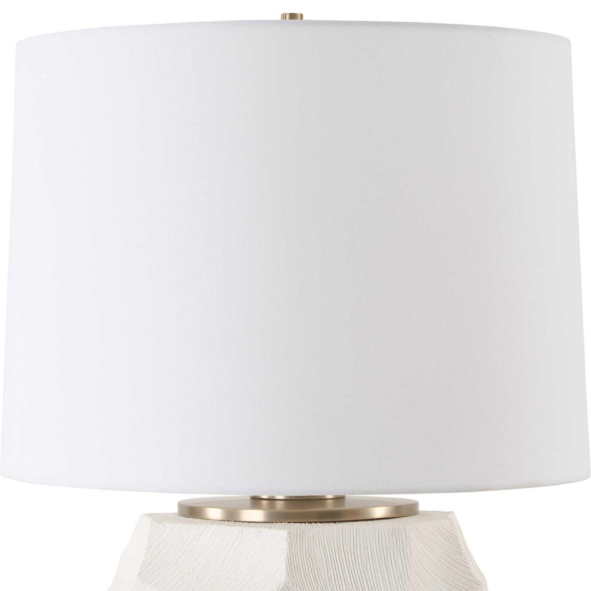 On Edge Chalk White Table Lamp by Uttermost
