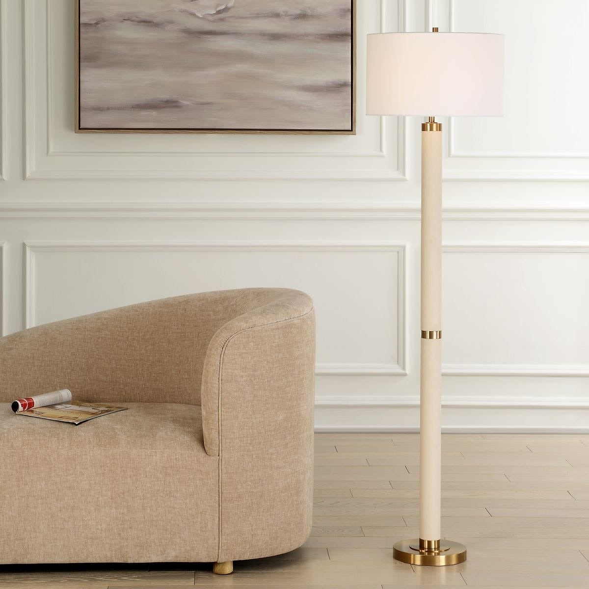 Wessex White Floor Lamp by Uttermost