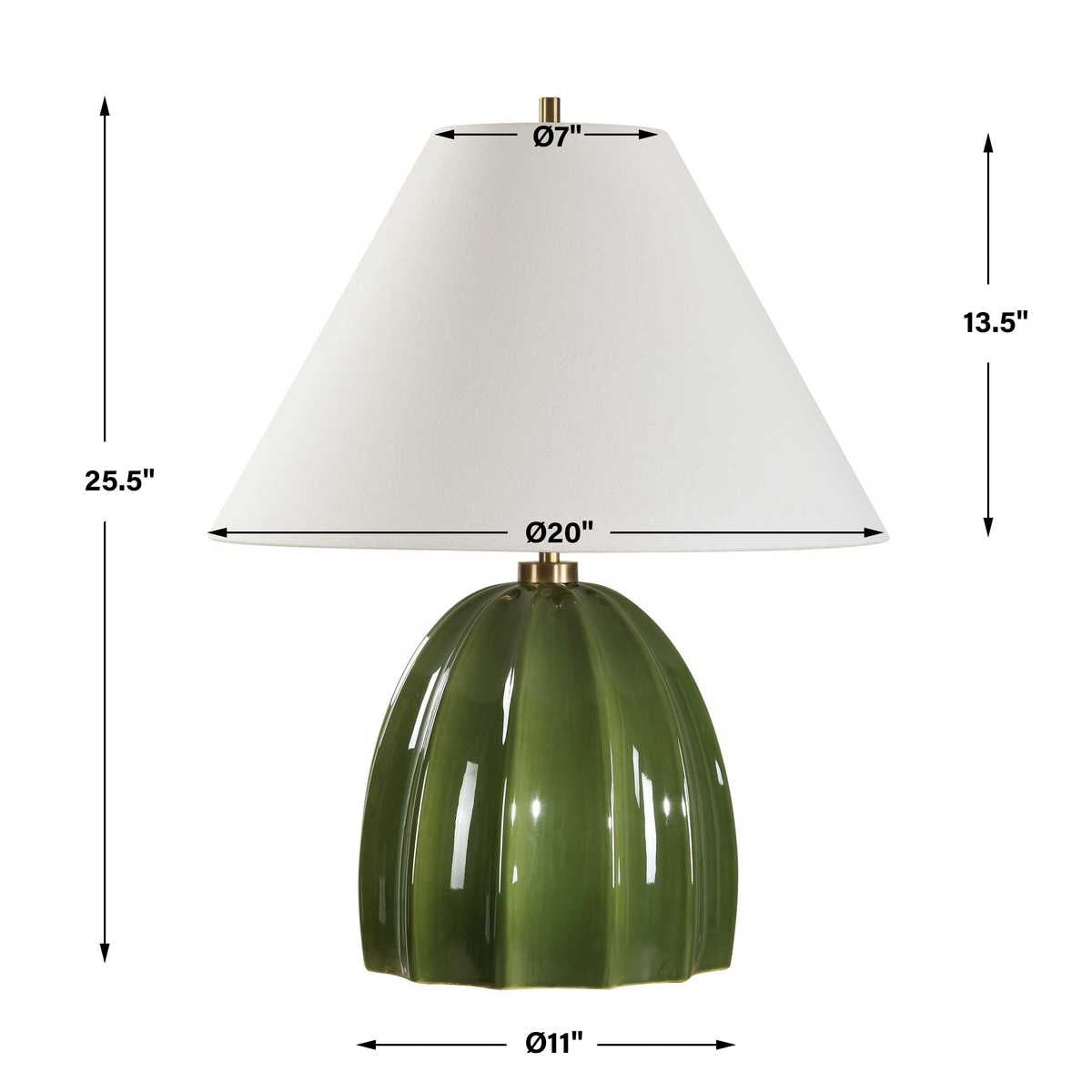 Renna Moss Green Table Lamp by Uttermost