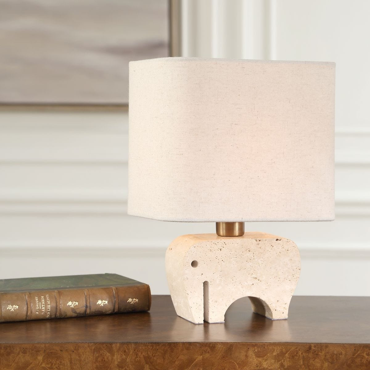 Tusk Travertine Accent Lamp by Uttermost