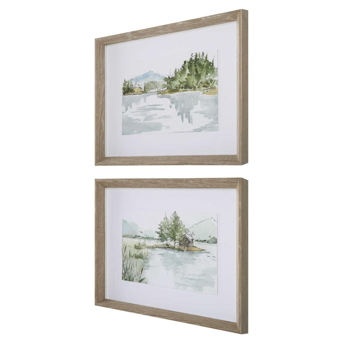 Serene Lake Framed Prints - Set of 2 by Uttermost
