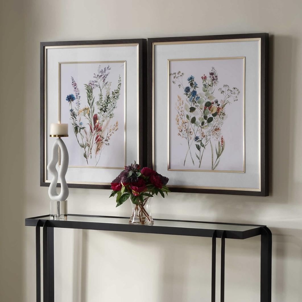 Delicate Flowers Framed Prints - Set of 2 by Uttermost