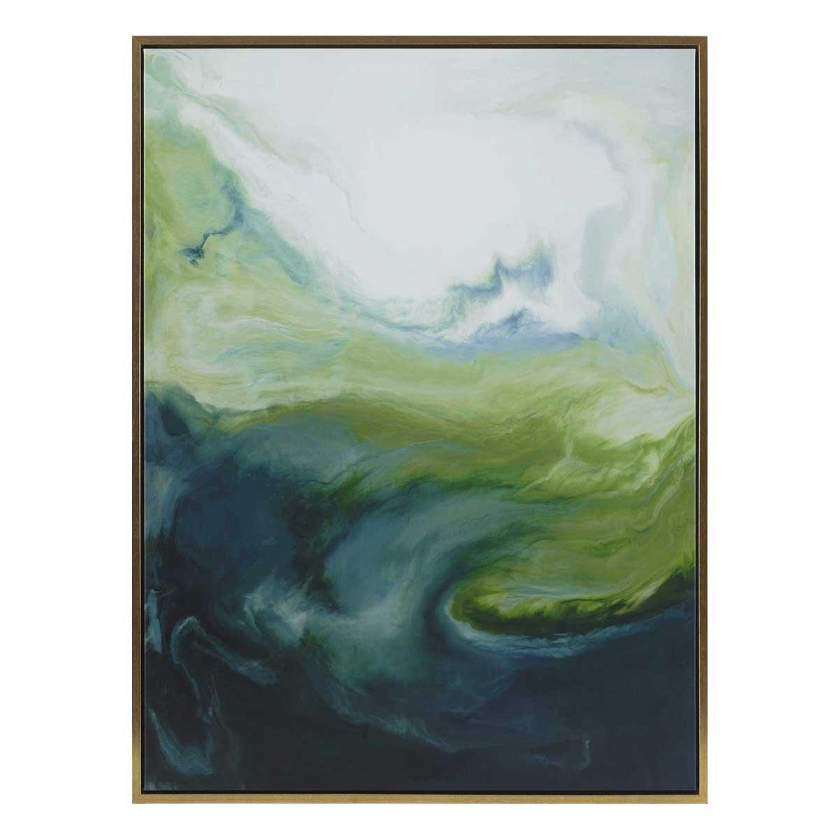Serene Green Framed Abstract Art by Uttermost