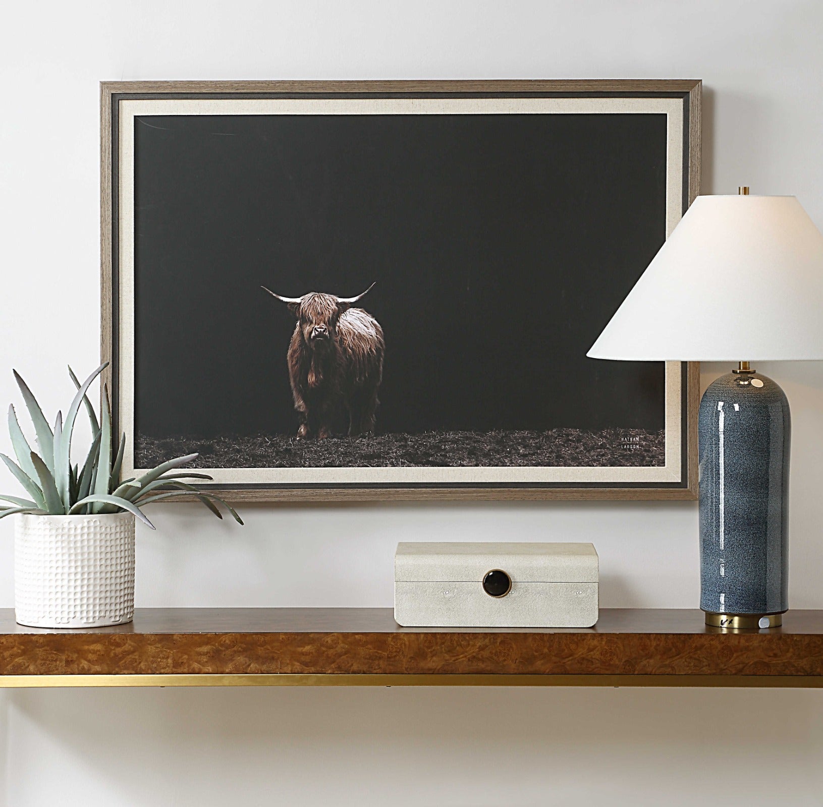 King of the Hill Highland Cow Photography Print by Uttermost