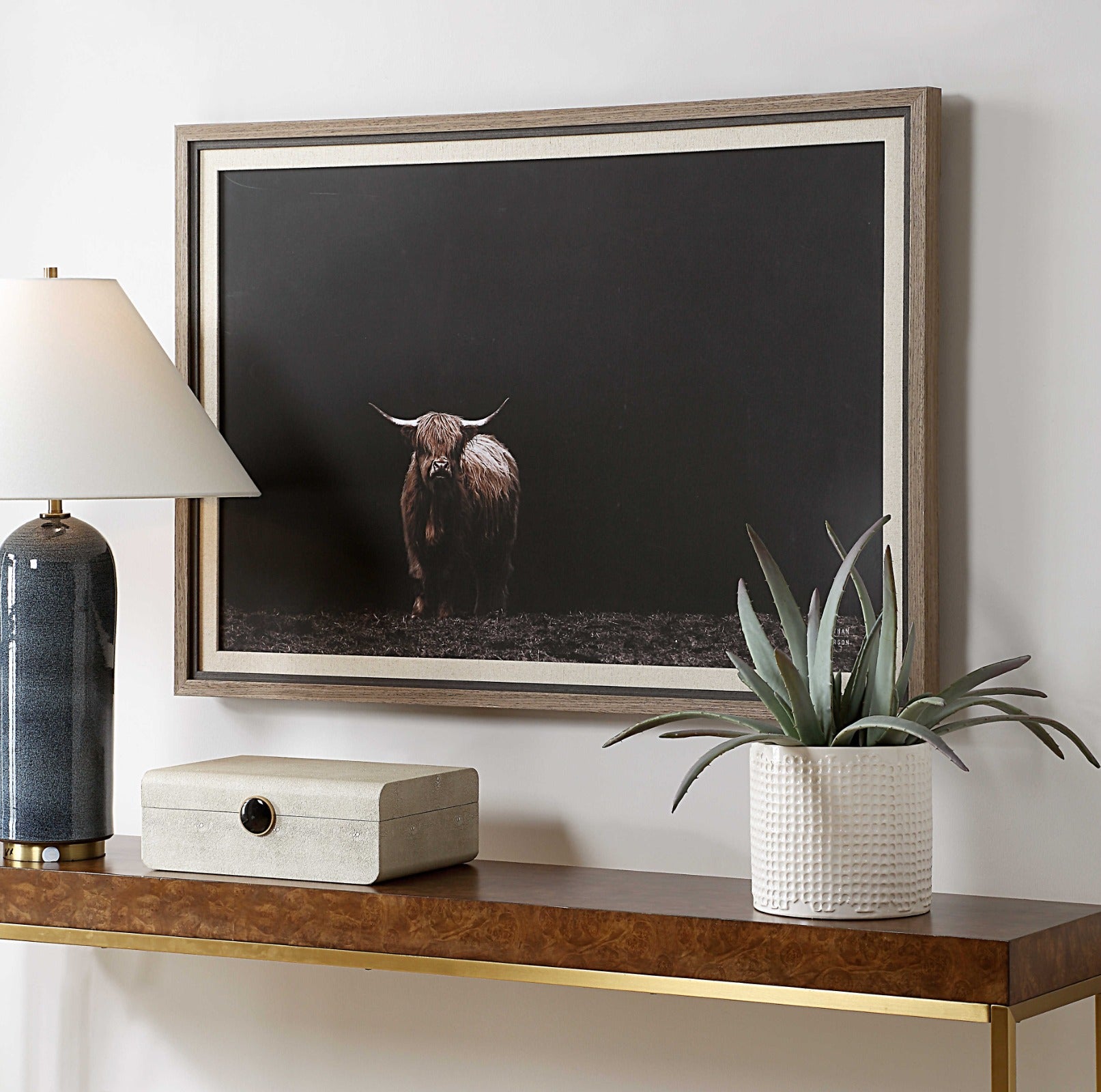 King of the Hill Highland Cow Photography Print by Uttermost
