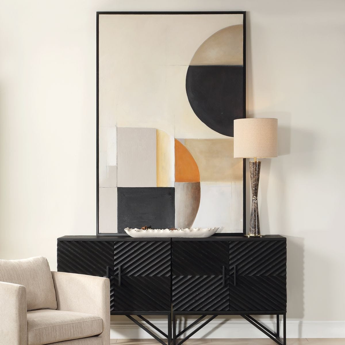 Western Hemisphere Hand Painted Canvas by Uttermost