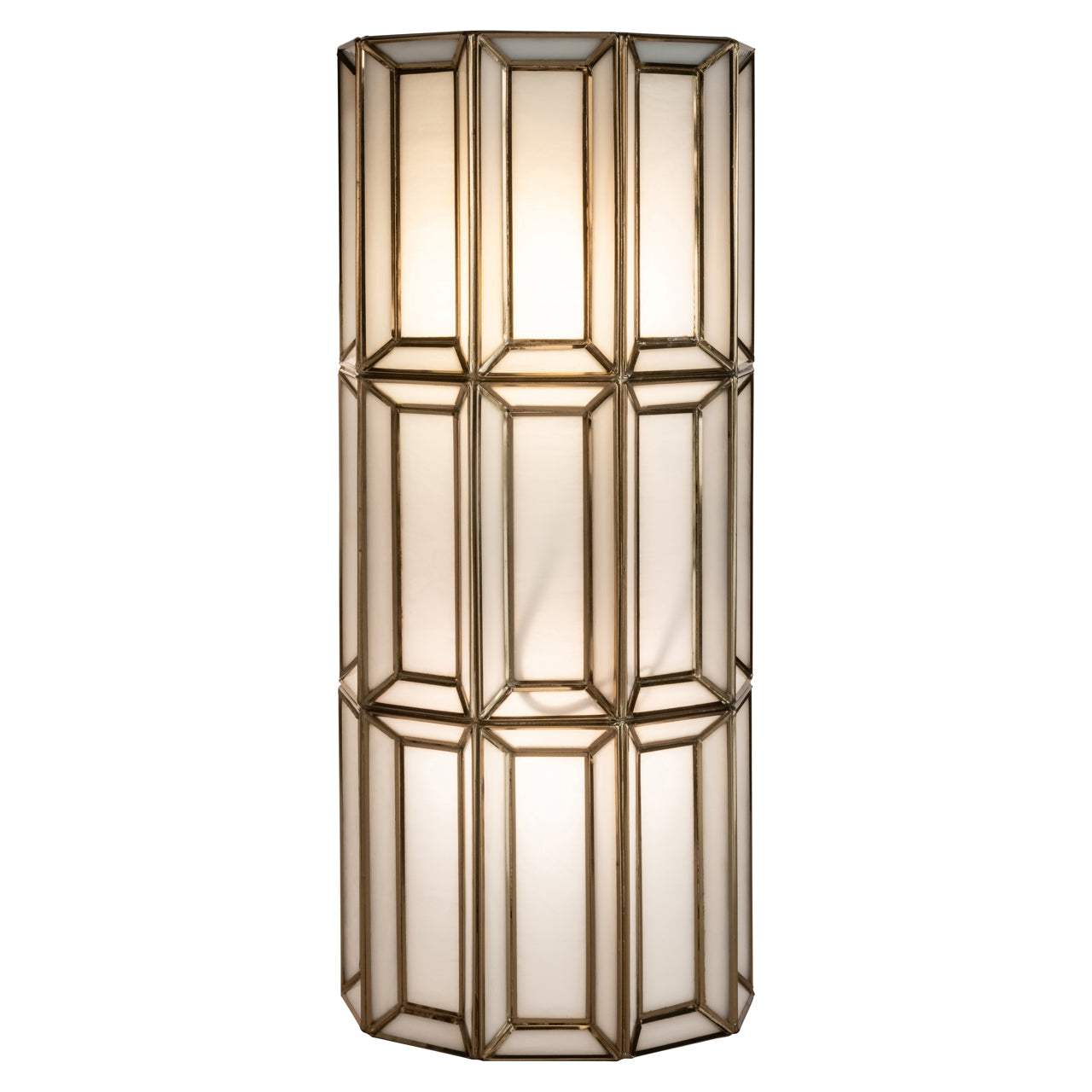 Antique Brass & Opal Glass Wall Light by Richmond Interiors
