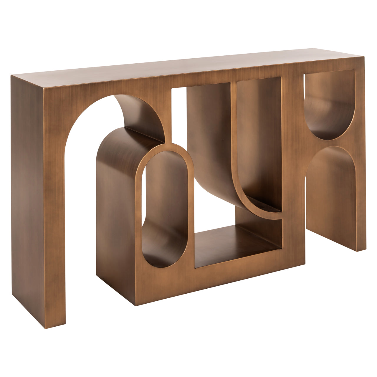 Alexander Jones Lugano Brushed Gold Console Table by Richmond Interiors