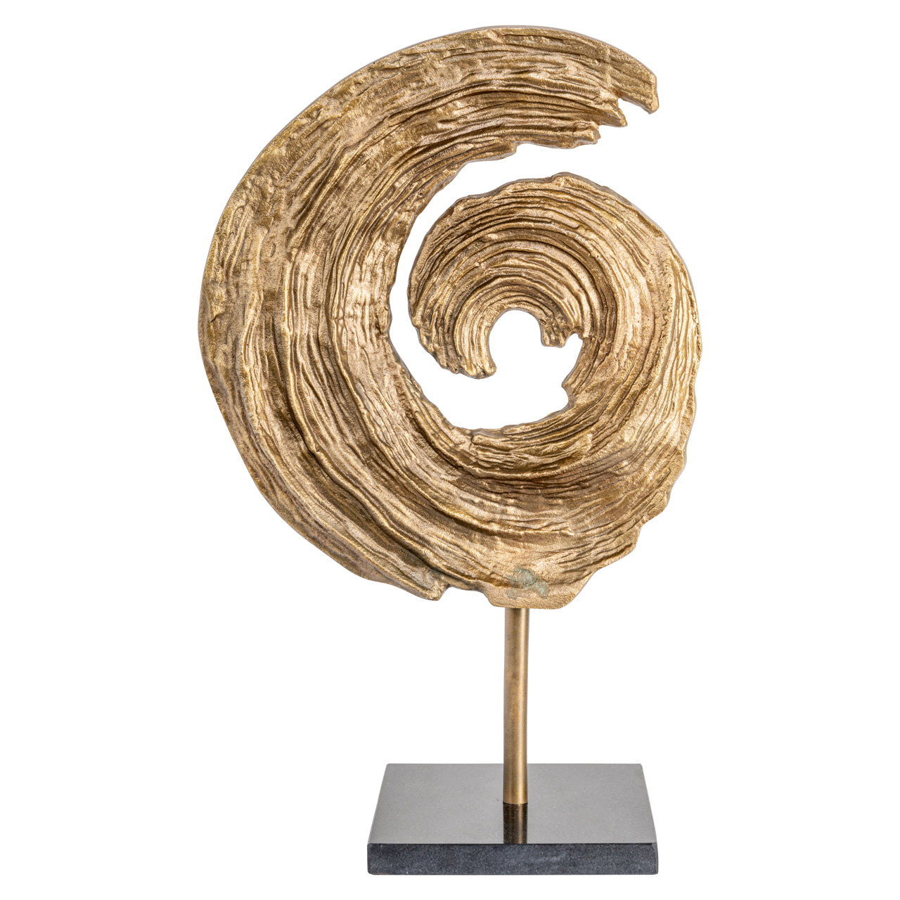 Swirl Antique Brass Decorative Object - Large by Richmond Interiors