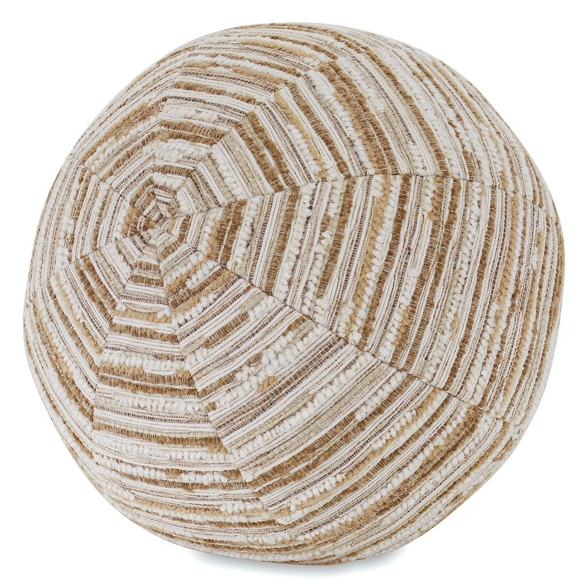 Ball Bearing Pillow - Rag Rug Wheat by Uttermost