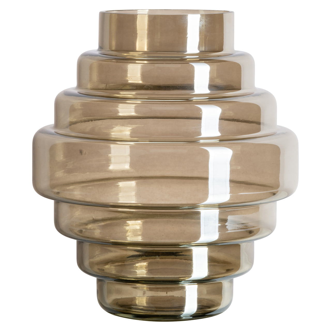 Liosa Smoked Glass Small Vase - Smoke by Richmond Interiors
