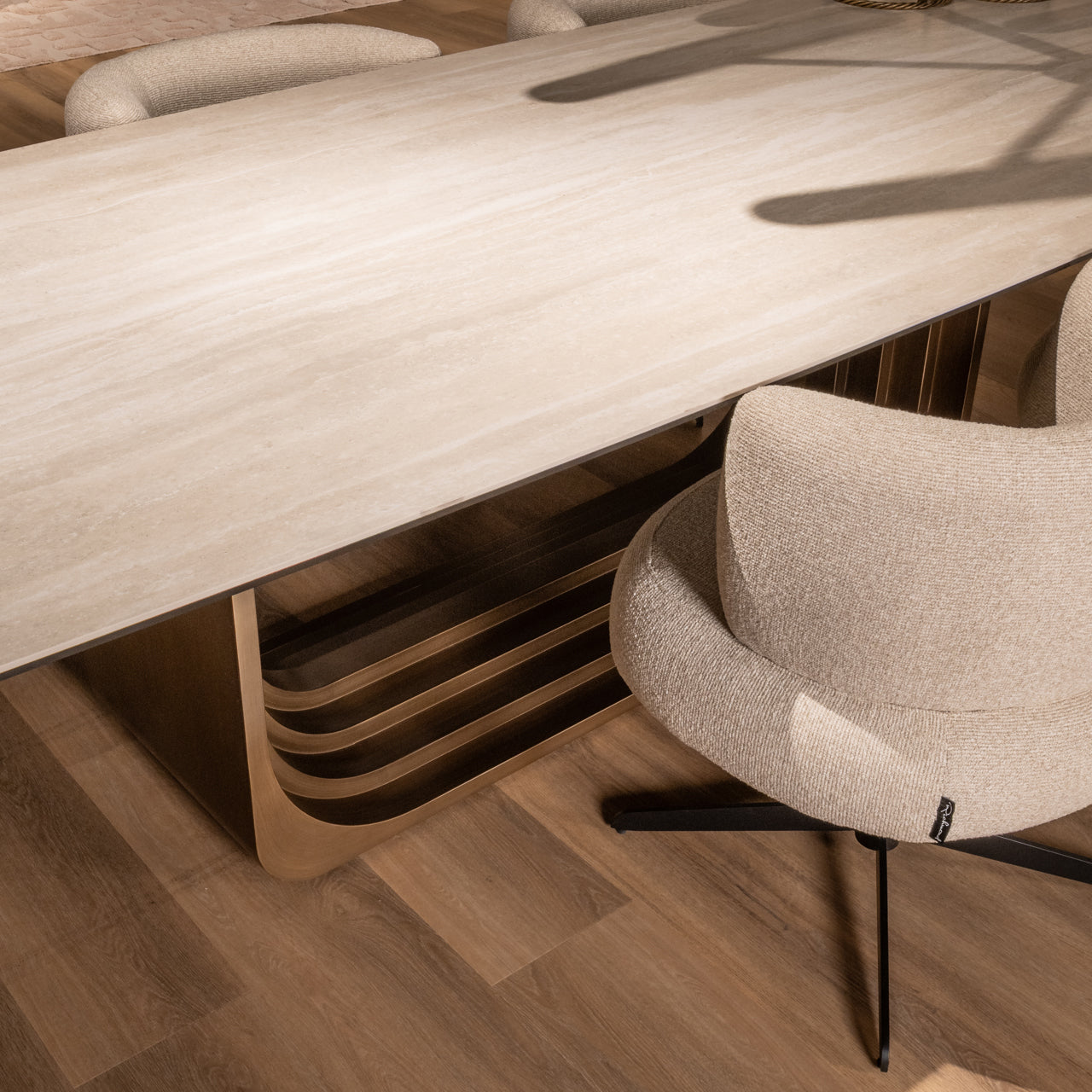 Maxfield Beige Ceramic Dining Table - 300cm by Richmond Interiors