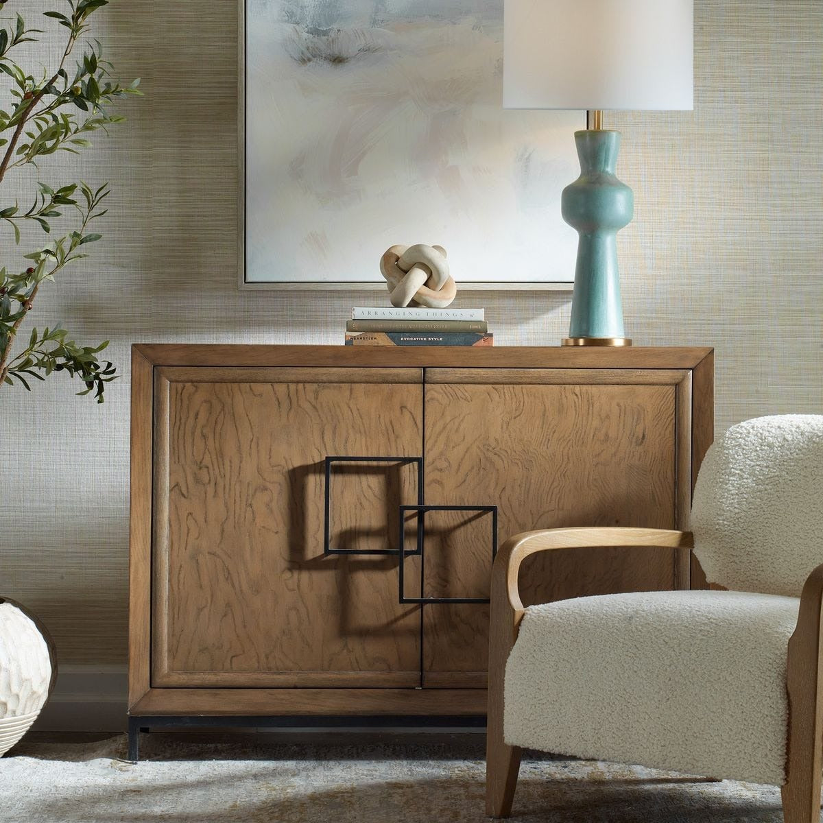 Paltrow Burl 2 Door Cabinet by Uttermost