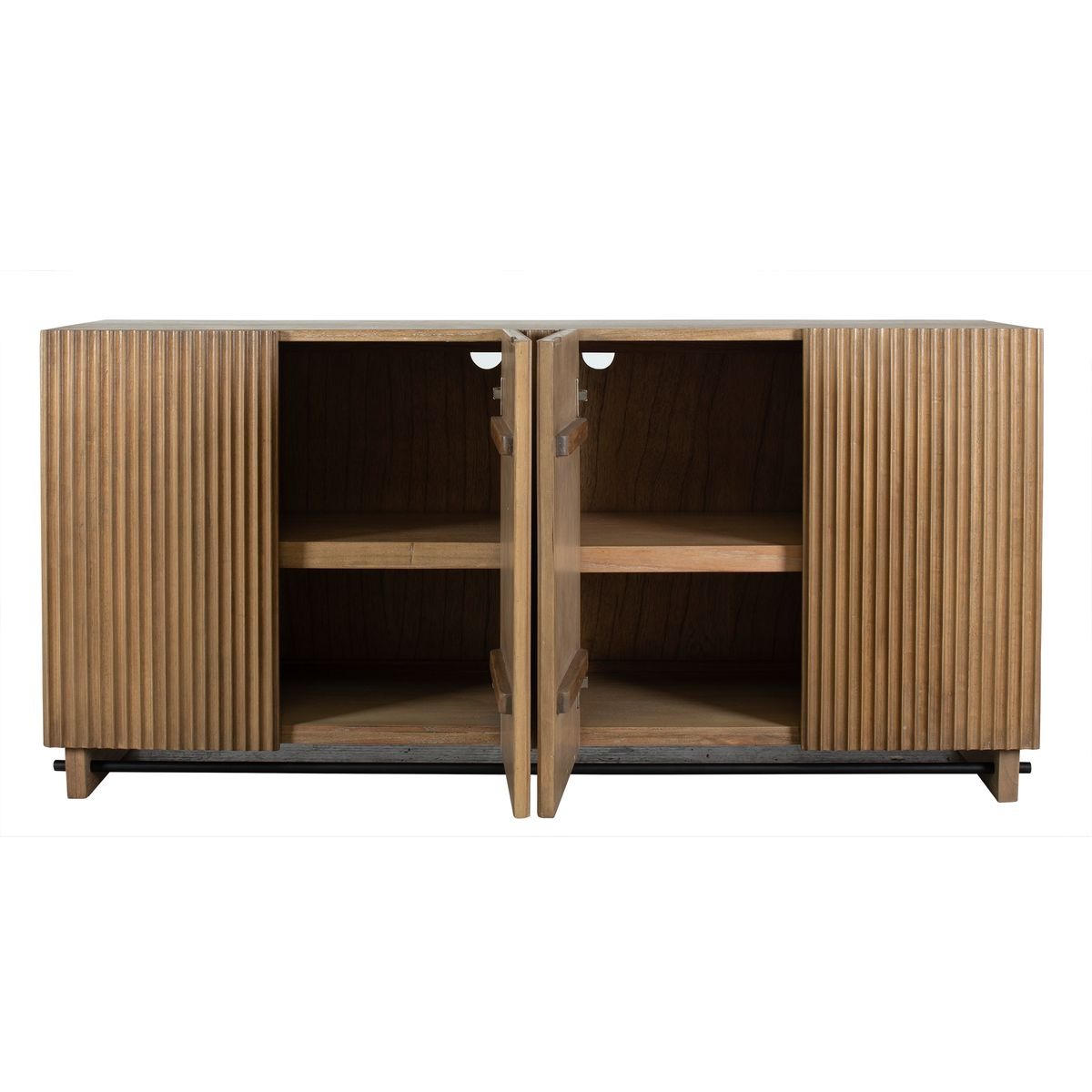 Kellem Natural Wood 4 Door Cabinet by Uttermost