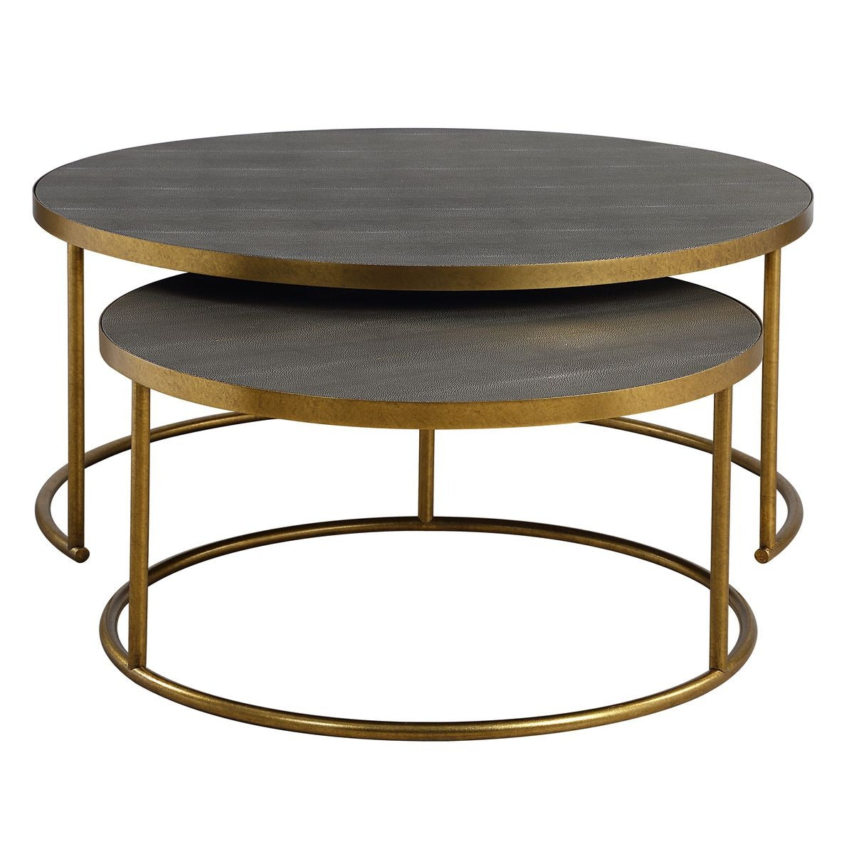 Aragon Nesting Coffee Tables in Grey Set of 2 by Uttermost