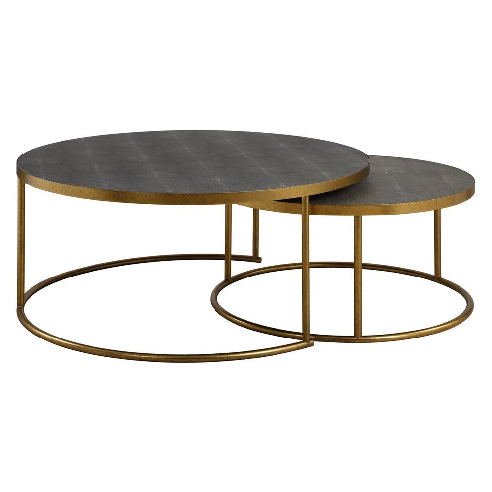 Aragon Nesting Coffee Tables in Grey Set of 2 by Uttermost