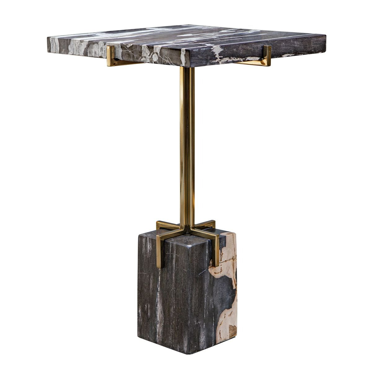 Rowman Petrified Wood Accent Table by Uttermost
