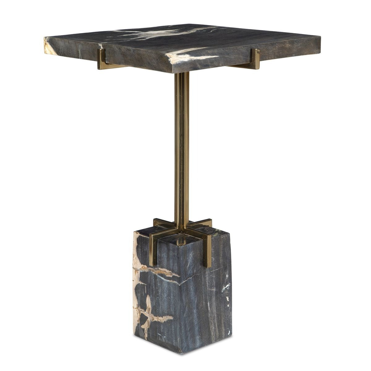 Rowman Petrified Wood Accent Table by Uttermost