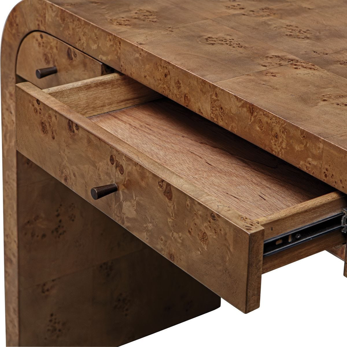 Rocco Mappa Burl Desk by Uttermost