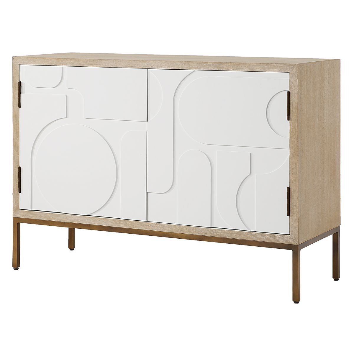 Weimar 2 Door White Cabinet by Uttermost