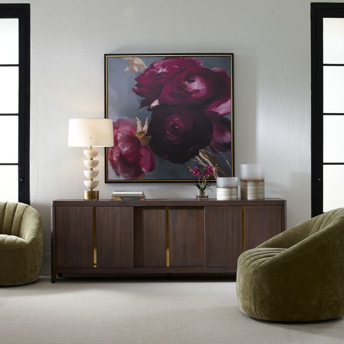 Botero Walnut Console Cabinet by Uttermost